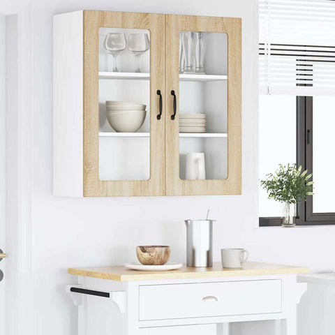 vidaXL Kitchen Wall Cabinet Sonoma Oak 80 x 31 x 80 cm Engineered Wood