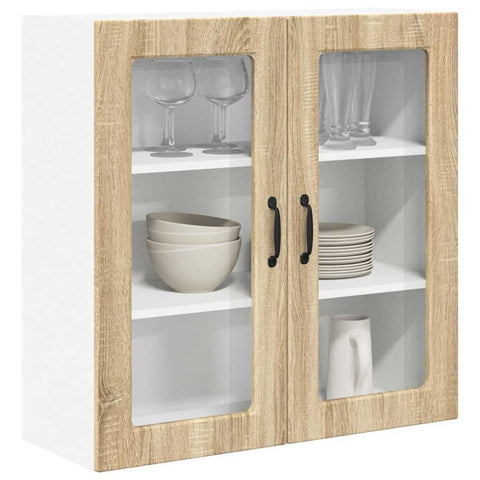 vidaXL Kitchen Wall Cabinet Sonoma Oak 80 x 31 x 80 cm Engineered Wood