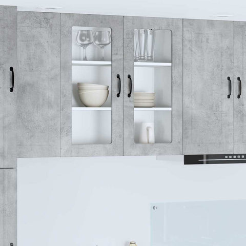 vidaXL Kitchen Wall Cabinet with Shelf Concrete Grey 80 x 31 x 80 cm