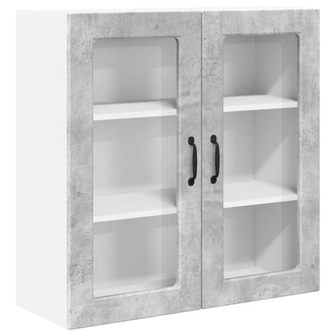 vidaXL Kitchen Wall Cabinet with Shelf Concrete Grey 80 x 31 x 80 cm