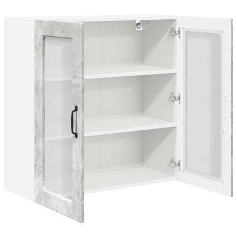 vidaXL Kitchen Wall Cabinet with Shelf Concrete Grey 80 x 31 x 80 cm