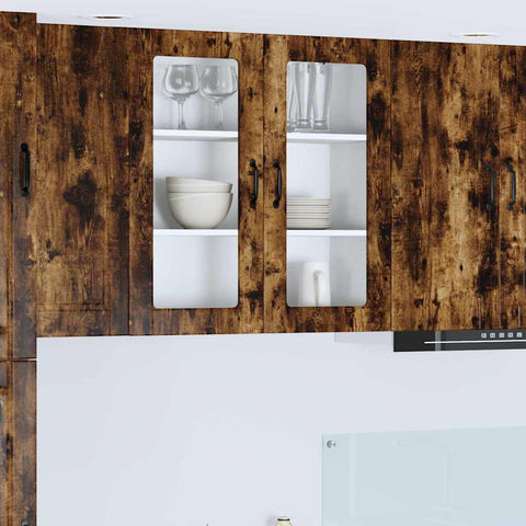 vidaXL Kitchen Wall Cabinet Smoked Oak 80 x 31 x 80 cm Engineered Wood