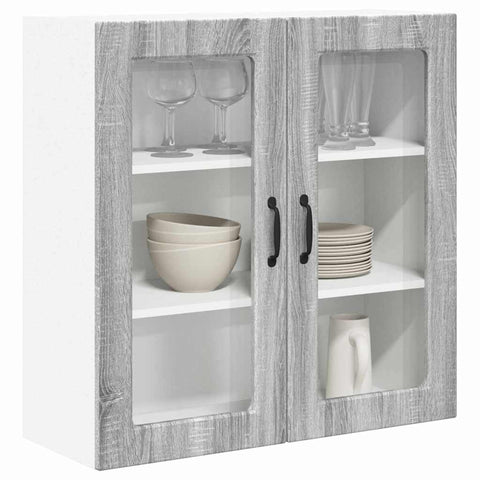 vidaXL Kitchen Wall Cabinet with Shelf Grey Sonoma 80 x 31 x 80 cm