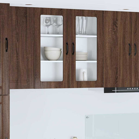 vidaXL Kitchen Wall Cabinet Brown Oak 80 x 31 x 80 cm Engineered Wood