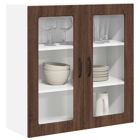 vidaXL Kitchen Wall Cabinet Brown Oak 80 x 31 x 80 cm Engineered Wood