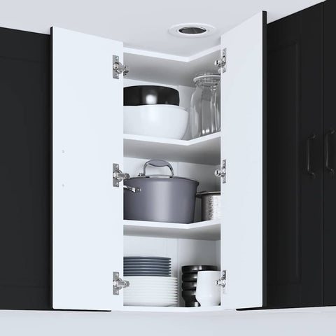 vidaXL Kitchen Wall Cabinet Black 57 x 57 x 80 cm Engineered Wood