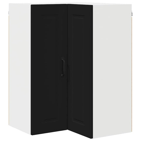 vidaXL Kitchen Wall Cabinet Black 57 x 57 x 80 cm Engineered Wood