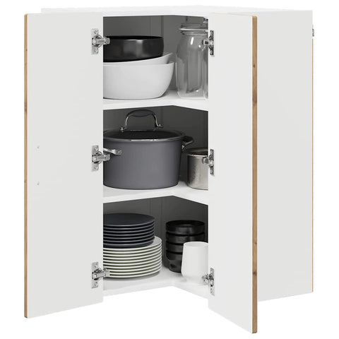 vidaXL Kitchen Wall Cabinet with Shelf Artisan Oak 57 x 57 x 80 cm