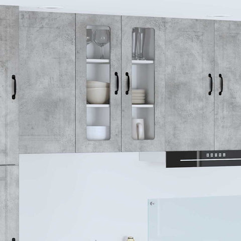 vidaXL Kitchen Wall Cabinet with Shelf Concrete Grey 60 x 31 x 80 cm