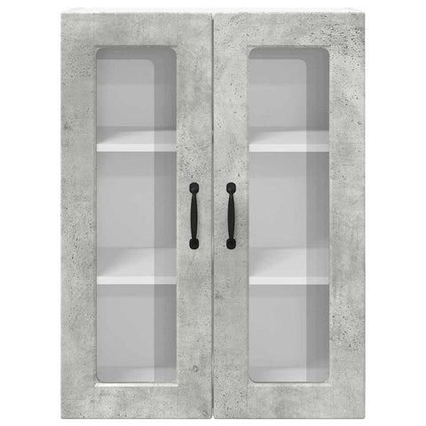 vidaXL Kitchen Wall Cabinet with Shelf Concrete Grey 60 x 31 x 80 cm