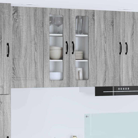 vidaXL Kitchen Wall Cabinet with Shelf Grey Sonoma 60 x 31 x 80 cm
