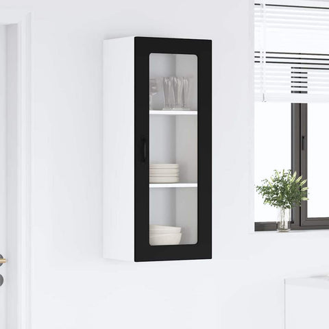 vidaXL Kitchen Wall Cabinet Black 40 x 31 x 100 cm Engineered Wood
