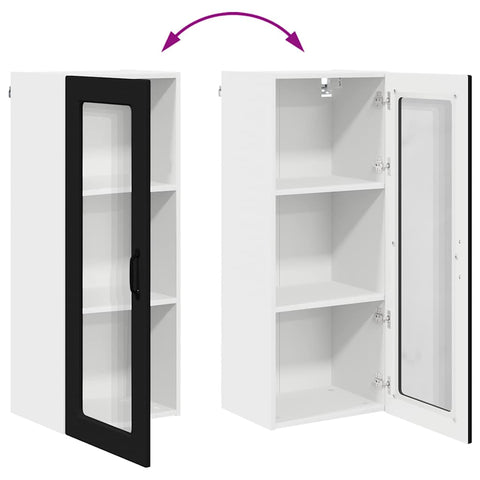 vidaXL Kitchen Wall Cabinet Black 40 x 31 x 100 cm Engineered Wood