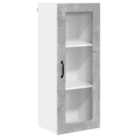 vidaXL Kitchen Wall Cabinet with Shelf Concrete Grey 40 x 31 x 100 cm
