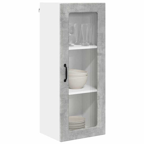 vidaXL Kitchen Wall Cabinet with Shelf Concrete Grey 40 x 31 x 100 cm