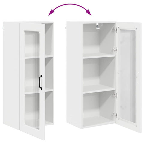 vidaXL Kitchen Wall Cabinet High Gloss White 40 x 31 x 100 cm