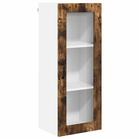 vidaXL Kitchen Wall Cabinet with Shelf Smoked Oak 40 x 31 x 100 cm