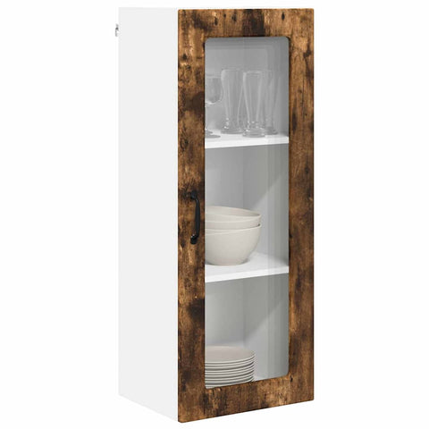vidaXL Kitchen Wall Cabinet with Shelf Smoked Oak 40 x 31 x 100 cm