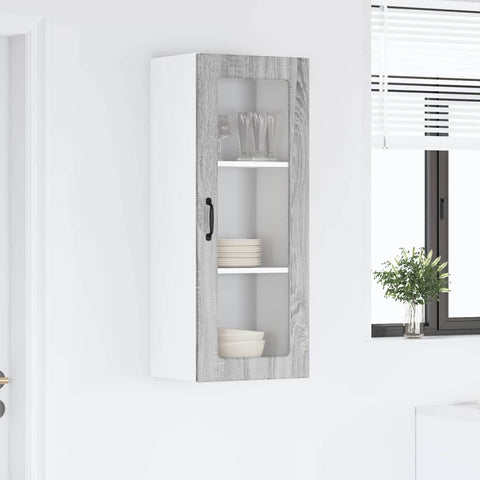 vidaXL Kitchen Wall Cabinet with Shelf Grey Sonoma 40 x 31 x 100 cm