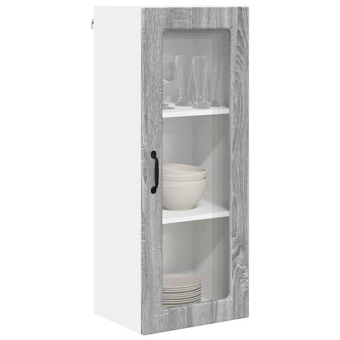 vidaXL Kitchen Wall Cabinet with Shelf Grey Sonoma 40 x 31 x 100 cm