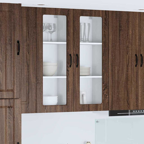 vidaXL Kitchen Wall Cabinet Brown Oak 40 x 31 x 100 cm Engineered Wood
