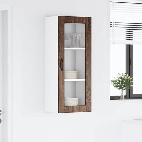 vidaXL Kitchen Wall Cabinet Brown Oak 40 x 31 x 100 cm Engineered Wood
