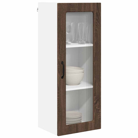 vidaXL Kitchen Wall Cabinet Brown Oak 40 x 31 x 100 cm Engineered Wood