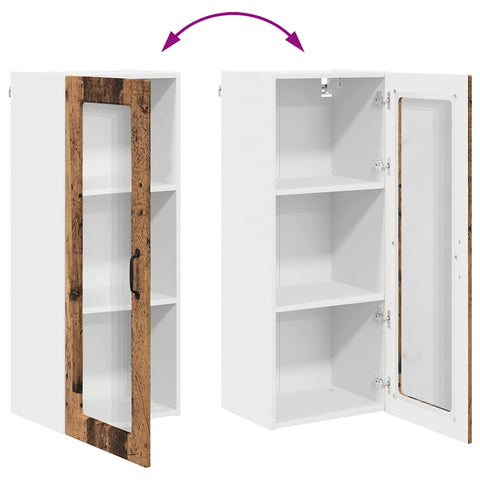 vidaXL Kitchen Wall Cabinet Old Wood 40 x 31 x 100 cm Engineered Wood