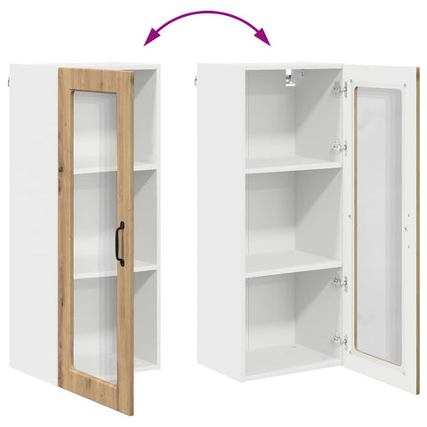 vidaXL Kitchen Wall Cabinet with Shelf Artisan Oak 40 x 31 x 100 cm