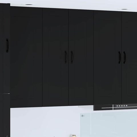 vidaXL Kitchen Wall Cabinet Black 30 x 31 x 100 cm Engineered Wood