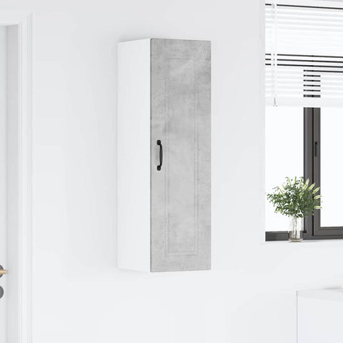 vidaXL Kitchen Wall Cabinet with Shelf Concrete Grey 30 x 31 x 100 cm