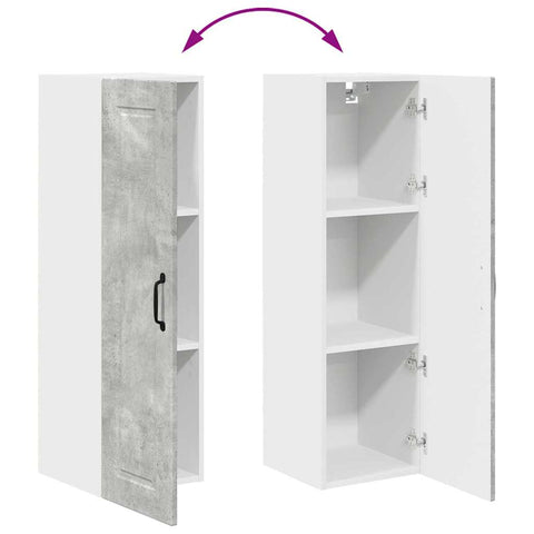vidaXL Kitchen Wall Cabinet with Shelf Concrete Grey 30 x 31 x 100 cm