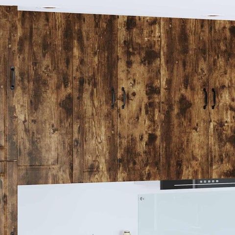 vidaXL Kitchen Wall Cabinet with Shelf Smoked Oak 30 x 31 x 100 cm