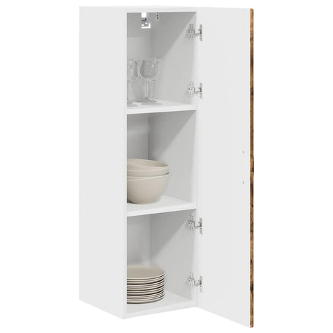 vidaXL Kitchen Wall Cabinet with Shelf Smoked Oak 30 x 31 x 100 cm