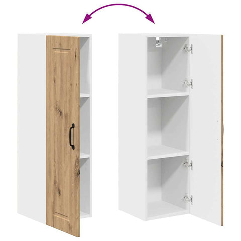 vidaXL Kitchen Wall Cabinet with Shelf Artisan Oak 30 x 31 x 100 cm