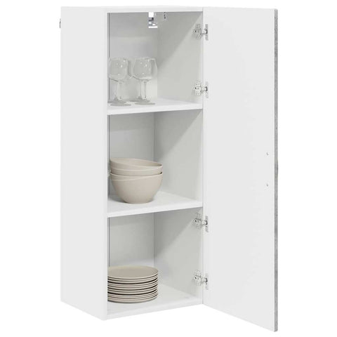 vidaXL Kitchen Wall Cabinet with Shelf Concrete Grey 40 x 31 x 100 cm