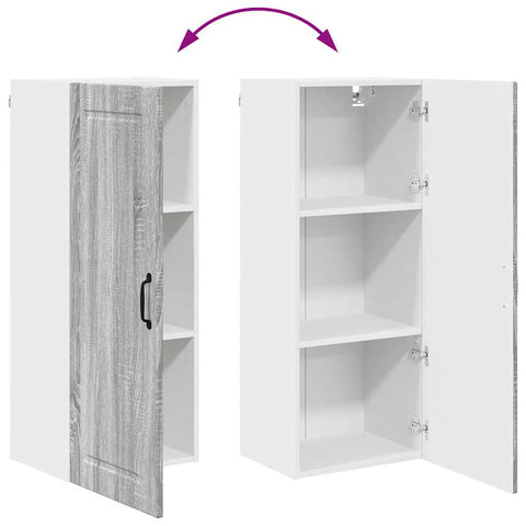 vidaXL Kitchen Wall Cabinet with Shelf Grey Sonoma 40 x 31 x 100 cm