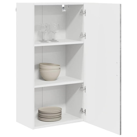 vidaXL Kitchen Wall Cabinet with Shelf Concrete Grey 50 x 31 x 100 cm