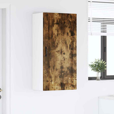 vidaXL Kitchen Wall Cabinet with Shelf Smoked Oak 50 x 31 x 100 cm