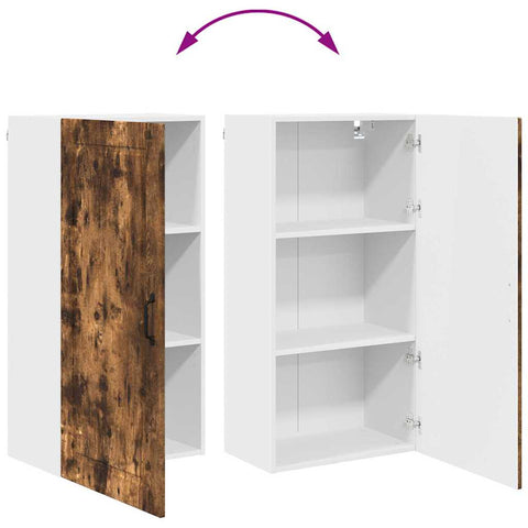 vidaXL Kitchen Wall Cabinet with Shelf Smoked Oak 50 x 31 x 100 cm