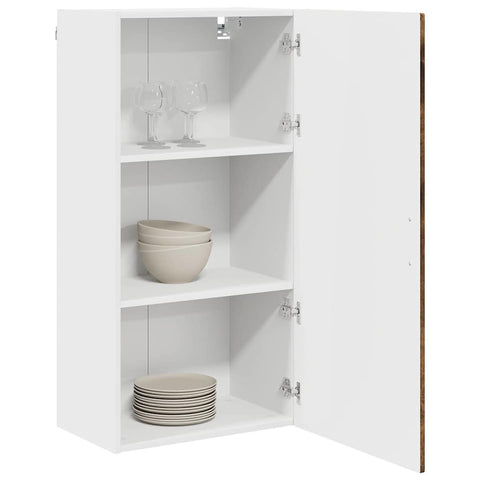 vidaXL Kitchen Wall Cabinet with Shelf Smoked Oak 50 x 31 x 100 cm