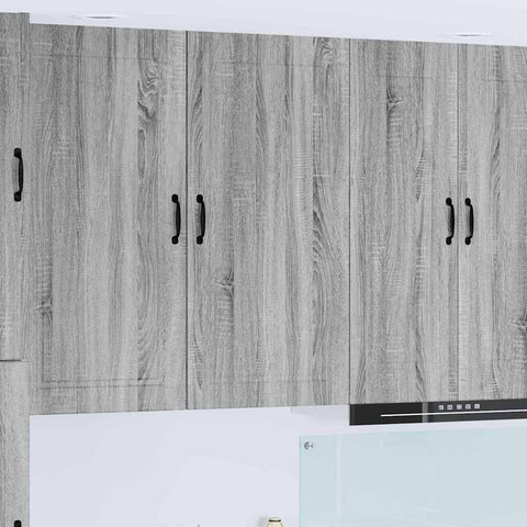 vidaXL Kitchen Wall Cabinet with Shelf Grey Sonoma 50 x 31 x 100 cm