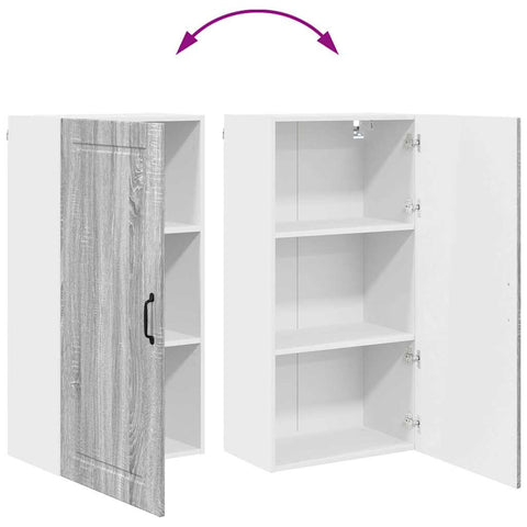 vidaXL Kitchen Wall Cabinet with Shelf Grey Sonoma 50 x 31 x 100 cm