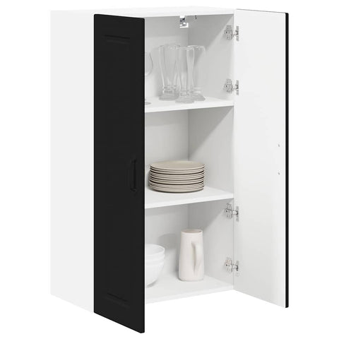 vidaXL Kitchen Wall Cabinet Black 60 x 31 x 100 cm Engineered Wood