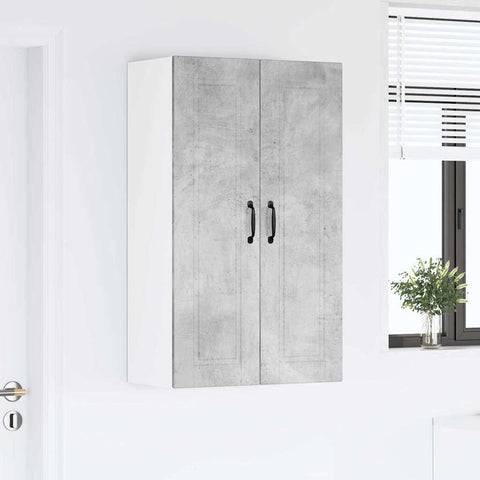 vidaXL Kitchen Wall Cabinet with Shelf Concrete Grey 60 x 31 x 100 cm