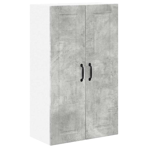 vidaXL Kitchen Wall Cabinet with Shelf Concrete Grey 60 x 31 x 100 cm