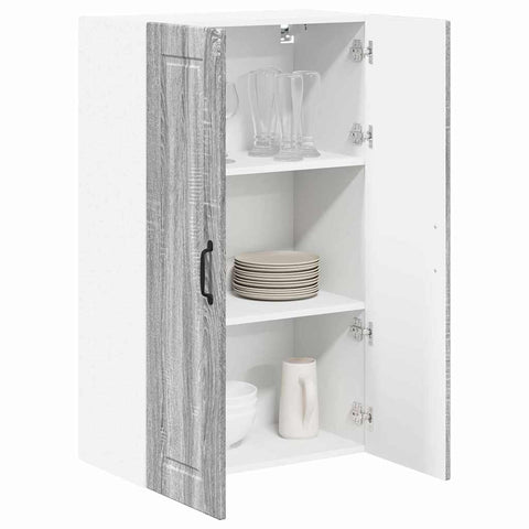 vidaXL Kitchen Wall Cabinet with Shelf Grey Sonoma 60 x 31 x 100 cm