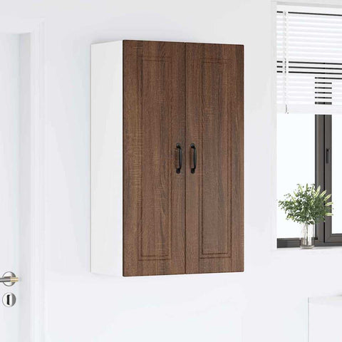 vidaXL Kitchen Wall Cabinet Brown Oak 60 x 31 x 100 cm Engineered Wood