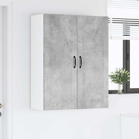 vidaXL Kitchen Wall Cabinet with Shelf Concrete Grey 80 x 31 x 100 cm