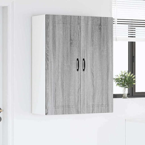 vidaXL Kitchen Wall Cabinet with Shelf Grey Sonoma 80 x 31 x 100 cm